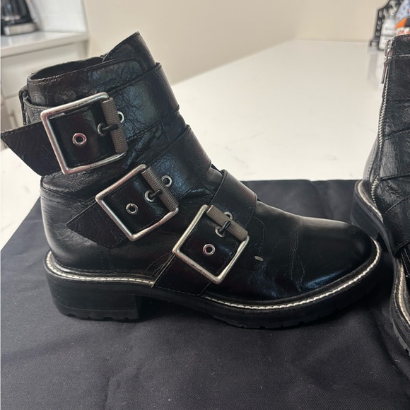 rag & bone Black Triple Buckle Combat Boots - Picture 5 of 10